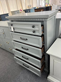 5 drawers dark gray chest