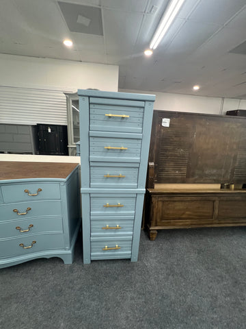 Rustic blue lingerie chest