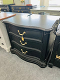 3 drawers black dresser