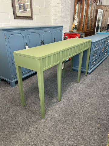 Matte green side table