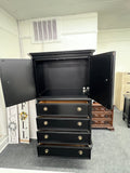 Drexel solid wood black armoire