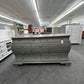 Gorgeous carved dark gray Bombay like dresser