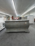 Gorgeous carved dark gray Bombay like dresser