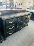 Solid wood black dresser