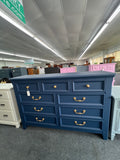 Solid wood navy blue dresser