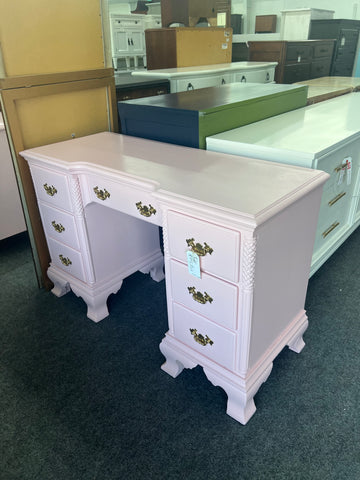 Solid wood pink vanity