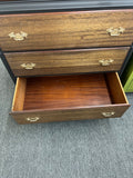 Solid wood black / wood chest