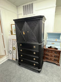 Drexel solid wood black armoire