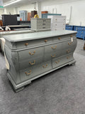 Gorgeous carved dark gray Bombay like dresser