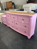 Gorgeous pink 7 drawers dresser