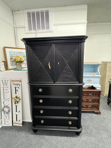 Drexel solid wood black armoire