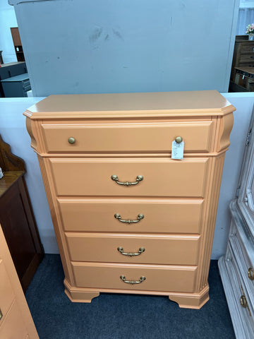 Orange 5 drawers chest