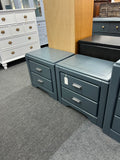 Pair of gray nightstands