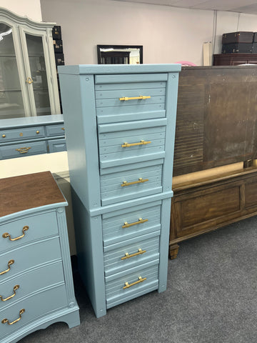 Rustic blue lingerie chest