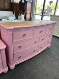 Gorgeous pink 7 drawers dresser