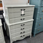 Gray provincial DIXIE chest