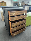 Solid wood black / wood chest