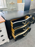 3 drawers black dresser