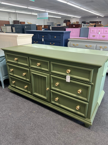 Matte green dresser