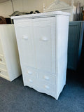 Wicker white armoire