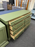 Matte green 8 drawers dresser