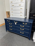 Navy blue French dresser