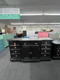 12 drawers black dresser