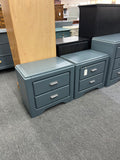 Pair of gray nightstands