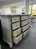 Broyhill bamboo gray dresser