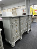 Broyhill bamboo gray dresser