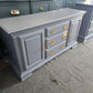 Vintage blue gray cabinet