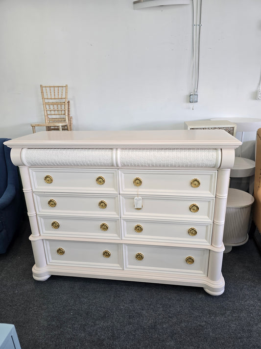 Cindy Crawford soft pink lacquered dresser