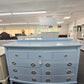 Baby blue Lacquered bowfront dresser