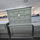 Bassett vintage green gray chest