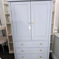 Blue/gray tall armoire