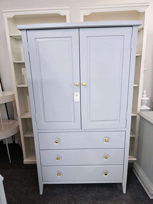 Blue/gray tall armoire