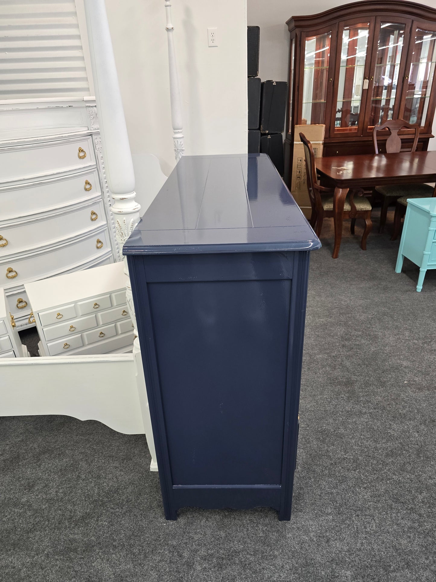 Hickory navy lacquered dresser