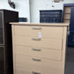 5 drawers modern beige lacquered chest