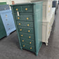 Mount Vernon green lacquered lingerie chest