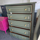 Green lacquered LANE chest