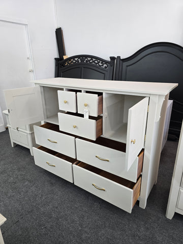 Solid wood off white dresser