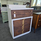 American of Martinsville MCM white/wood chest