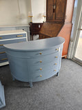 Demi lune blue dresser