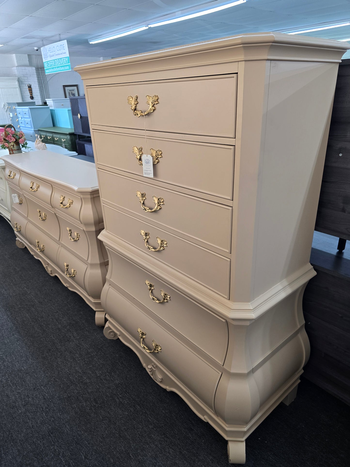 Bombay beige tall chest