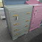 Antique waterfall green gray chest
