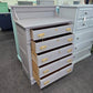 Antique solid wood gray chest