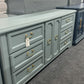 Broyhill teal long dresser