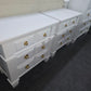 Solid wood white pair of nightstands