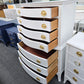 Solid wood white Distressed bowfront tall chest