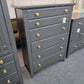 Graphite tall 6 drawers chest